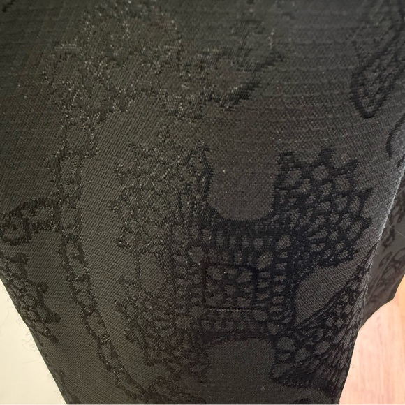 VINTAGE 1990’s BAZAR CHRISTIAN LACROIX BLACK METALLIC PRINT BUTTON UP BLAZER - Picture 11 of 15